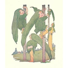 1914 Children's Prints, String Beans, Gooseberry