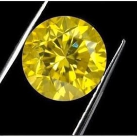 8ct Canary Yellow Cubic Zirconia Diamond Simulant