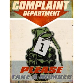 Complaint Dept Metal Pub Bar Sign
