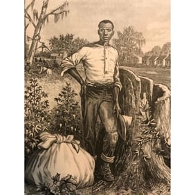 19thc Engraving, Southern Industry, Cotton