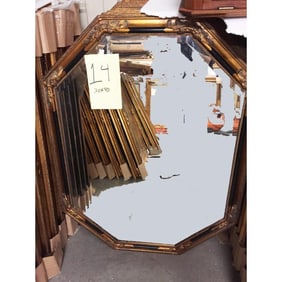 Neoclassical Octagon Beveled Mirror