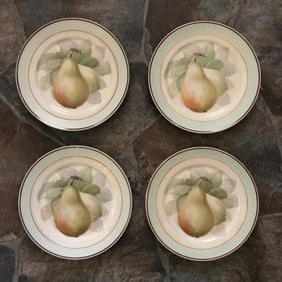 Set of Vintage Bavarian Pear Fruit Dessert Plates