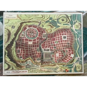 Vintage Reproduction Map of Old Jerusalem