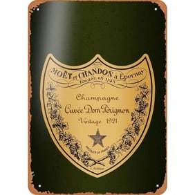 Dom Perignon Champagne Metal Sign
