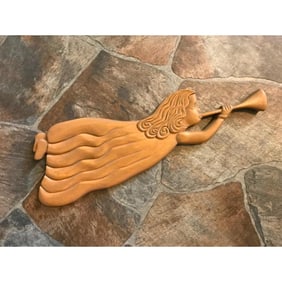 Vintage Angel Wood Carving