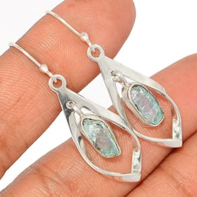 Aquamarine Sterling Silver Earrings
