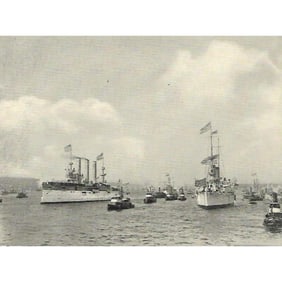 Early 1900s Half-tone Print, #7532 Brooklyn and Olympia