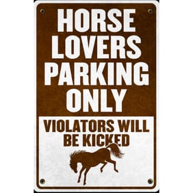 Horse Lovers Only Metal Pub Bar Sign
