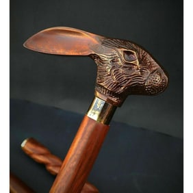 Antique Style Rabbit Head Walking Stick