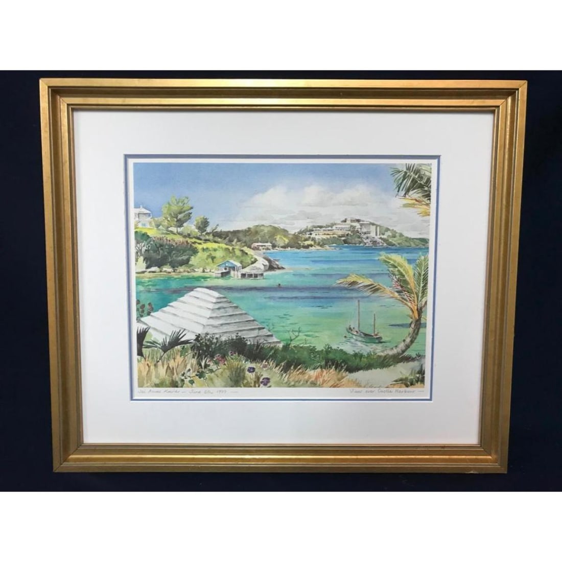 Signed Limited Lithograph, View Over Castle Harbour, Bermuda (1 of 3)