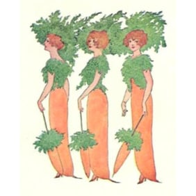 1914 Children's Prints, The Carrot Ladies, Pearl Onion