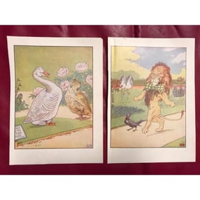 Pair of 1930s Children's Book Illustrations