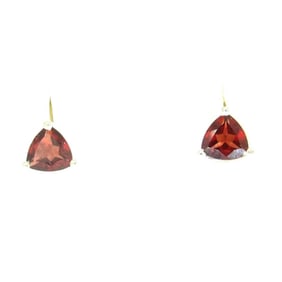 Mozambique Garnet Trillions Sterling Earrings