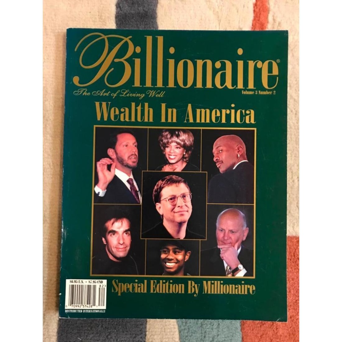Rare Vintage 1990s Billionaire Magazine: Rare title! Vintage magazine from the 1990s, Billionaire Magazine, The Art of Living Well, Volume 3, No 2. Wealth In America. 160 pages of luxury lifestyle articles & ads, from the publisher of Millio