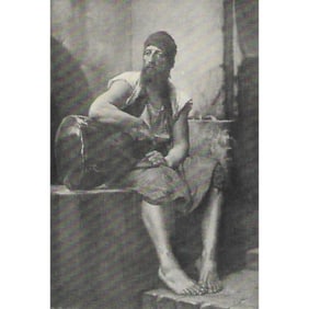 Early 1900's Half Tone Print, #568 Jewish Water Carrier