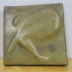 Art Deco Nude Ceramic Pottery Tile