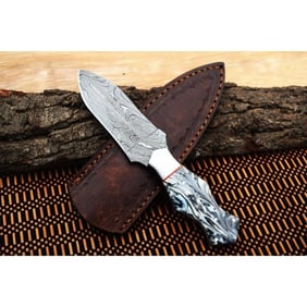 Custom Damascus Full Tang Hunting Knife