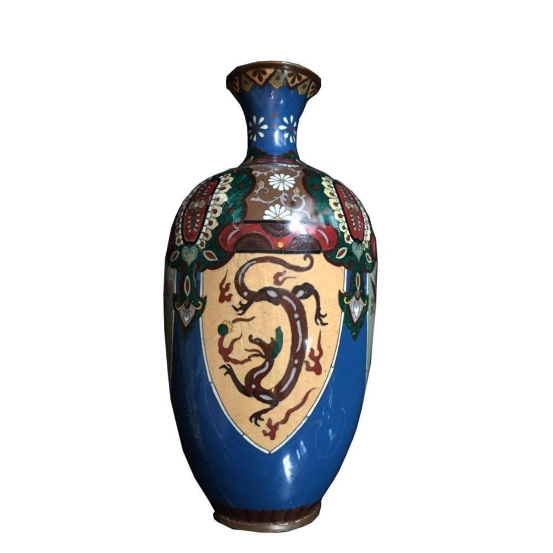19thc Japanese Meiji Cloisonne Cabinet Vase (1 of 6)