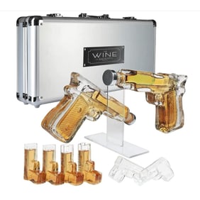 Novelty Pistol Shot Glasses Whiskey Decanters