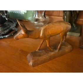 Vintage Handcarved Deer Figure