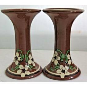Mid Century Modern Swedish Candlesticks, Vases