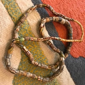 Vintage African Sand Cast Trade Beads Necklace