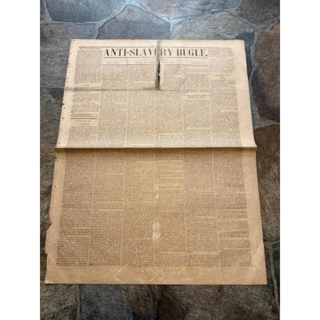 Rare! 1849 Pre Civil War Abolitionist Newspaper (1 of 3)