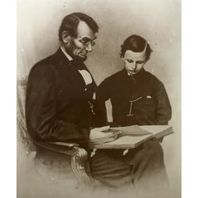 Lincoln With Son Photo Print