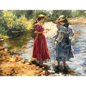 Vintage Impressionist Style Oil Painting