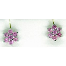 1.20ctw Pink Sapphire Sterling Earrings