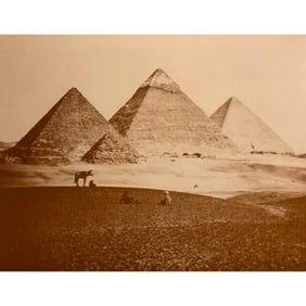Pyramids From The Southwest, Giza Photo Print