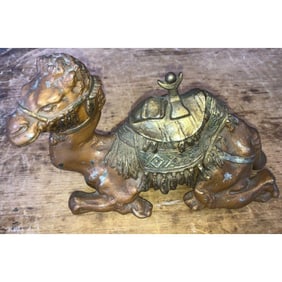 Large Antique Camel Inkwell