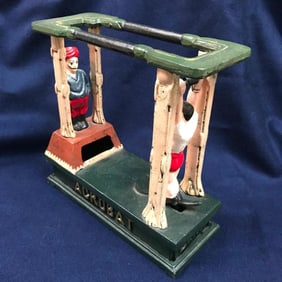 Vintage Acrobat Cast Iron Toy Bank