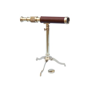 Brass And Wood Nautical Telescope
