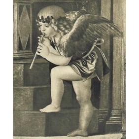 Early 1900s Half-tone Print, #249 Angel With Flute