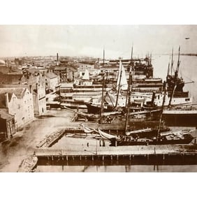 19th Century Industrial Port Town Photo Print