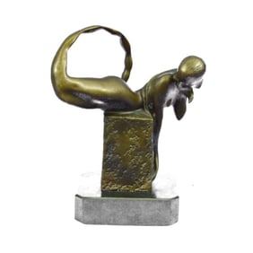 Art Deco Style Mermaid Bronze Sculpture