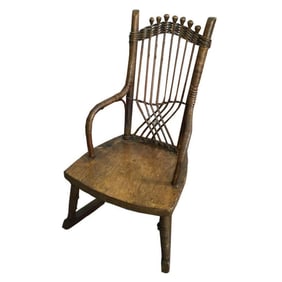 Late 19thc Child's Cane Rocking Chair