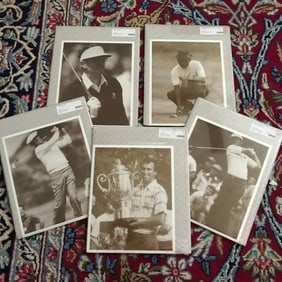 Vintage 1980s Group of Famous Golfers, Clubhouse Photo Prints
