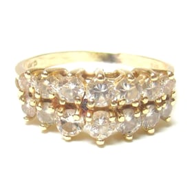 14kt Gold Diamond Cluster Ring