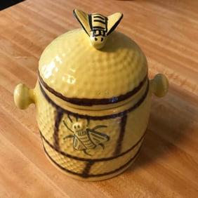 Vintage Webster Ceramics Large Honey Pot, Biscuit Jar