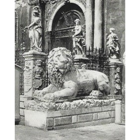 Early 1900s Half-tone Print, #262 Lion at Left, Arsenal, Venice