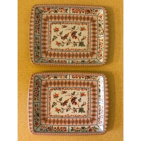 Pair of Mid Century Daher Metal Snack Trays