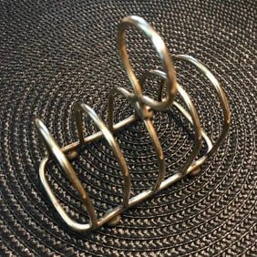 Edwardian Hallmarked English Silverplate Toast Rack