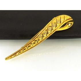 Designer Pierre BALMAIN Gold Plated Brooch Pin