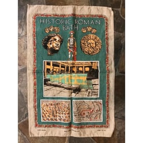 Vintage Bath England Souvenir Tea Towel