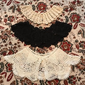Group of Vintage Handmade Crochet Collars