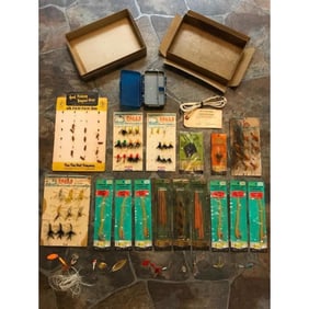 Large Collection of Mid Century Fishing Lures
