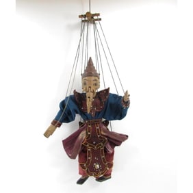 Vintage Traditional Burmese Puppet Marionette, Ganesh
