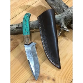 Custom Damascus Steel Hunting Skinner Knife